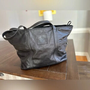 Swiss tech leather tote bag